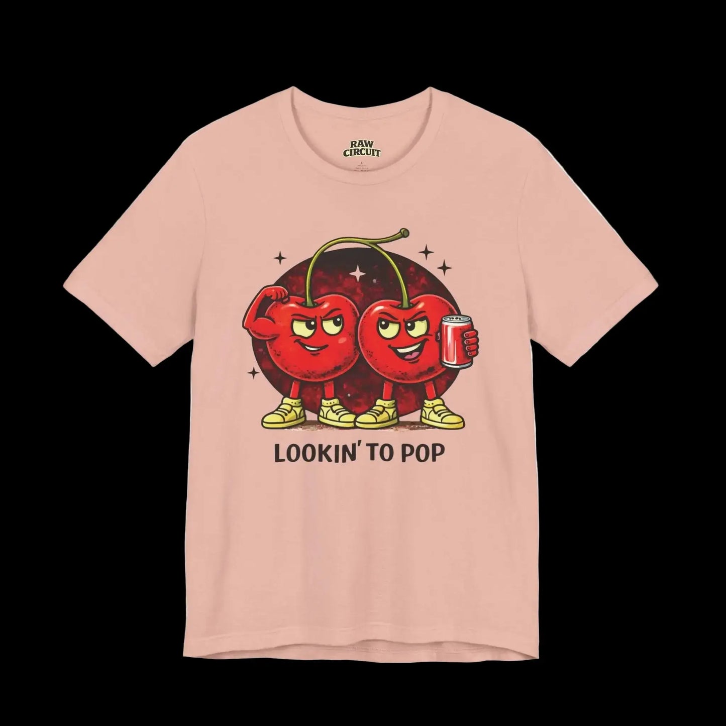 Retro “Lookin' To Pop” Cherry Tee Printify T-Shirt Raw Circuit