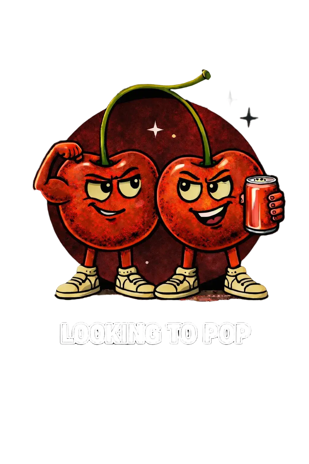 Retro “Lookin' To Pop” Cherry Tee Printify T-Shirt Raw Circuit Raw Circuit
