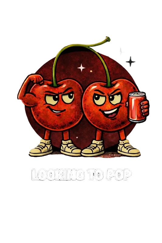 Retro “Lookin' To Pop” Cherry Tee Printify T-Shirt Raw Circuit Raw Circuit