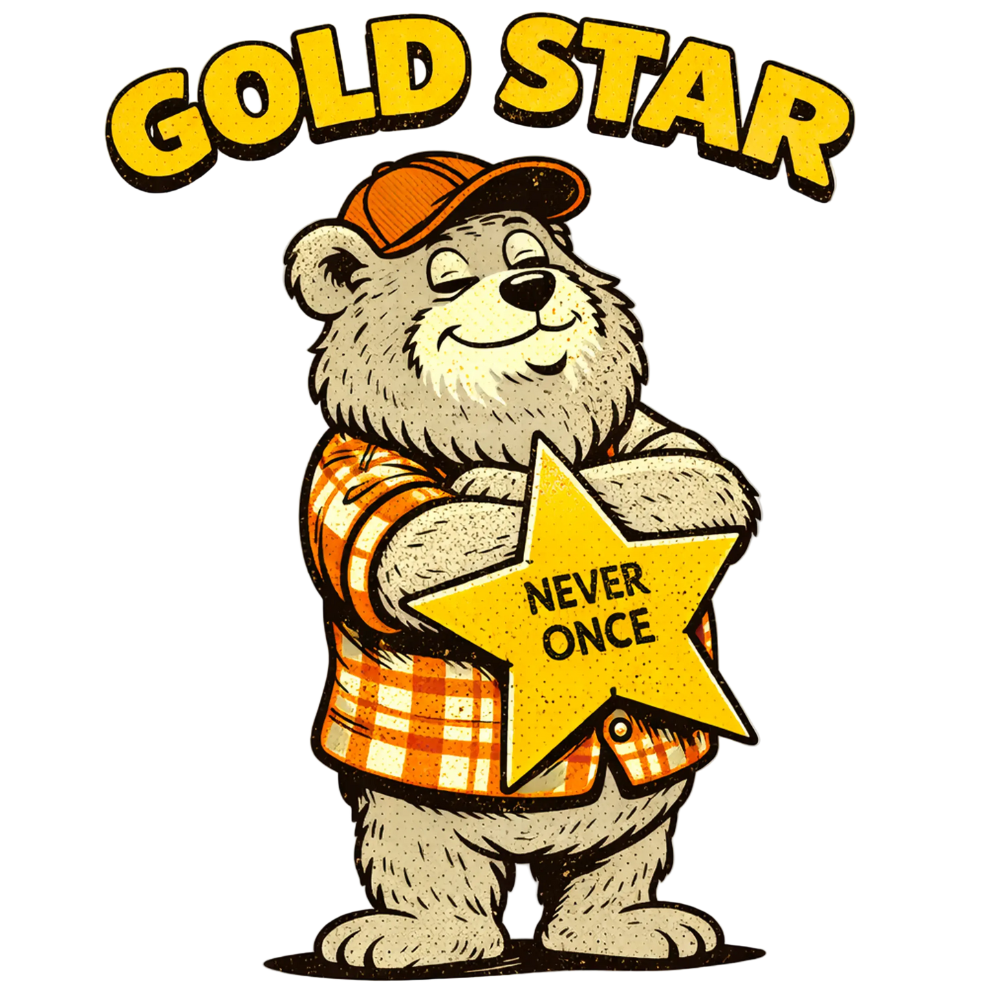 A True Gold Star Bear Graphic Tee Printify T-Shirt Raw Circuit Raw Circuit