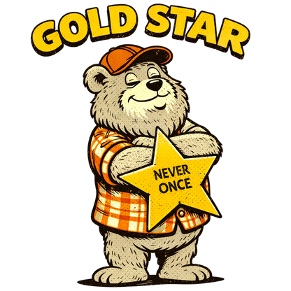 A True Gold Star Bear Graphic Tee Printify T-Shirt Raw Circuit Raw Circuit