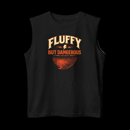 Fluffy But Dangerous Muscle Tank Printify Tank Top Raw Circuit Raw Circuit