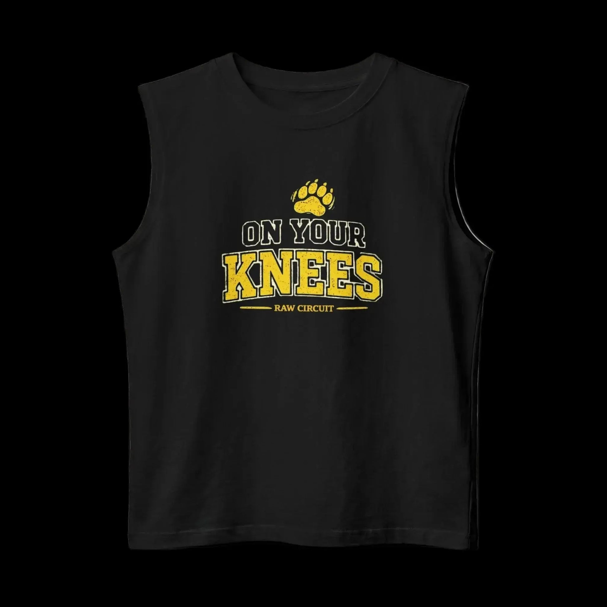 Raw Circuits “On Your Knees” Muscle Tank in Black