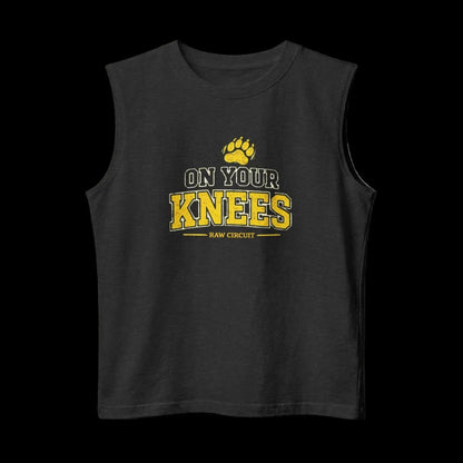 Raw Circuits “On Your Knees” Muscle Tank In Dark Grey 
