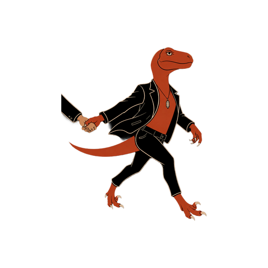 Raw Circuit red velociraptor graphic “already decided.”