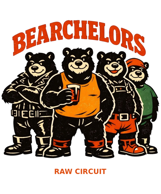 Bearchelors Vintage Bear Graphic Tee Raw Circuit Printify T-Shirt Raw Circuit Raw Circuit
