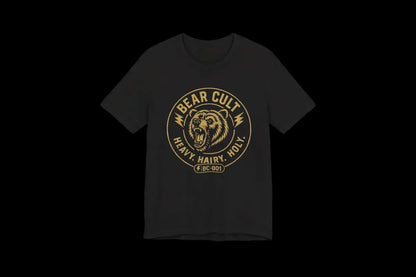 vintage bear graphic t shirt gold print