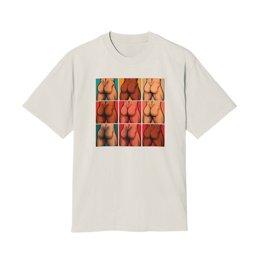 The Lineup in Faded Bone featuring nine illustrated male figures arranged in a saturated color grid