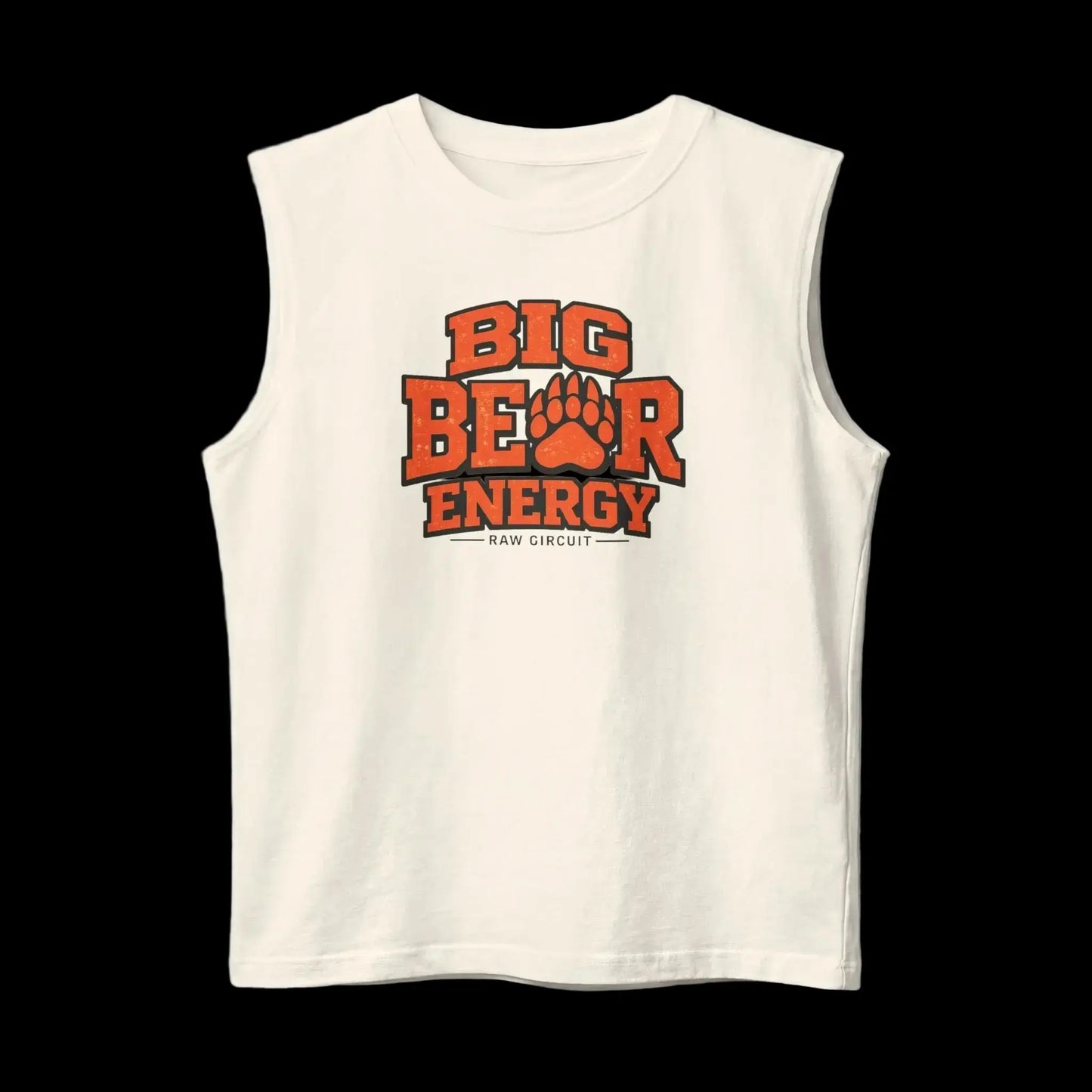 Vintage Big Bear Energy Retro Muscle Tank Top Raw Circuit 