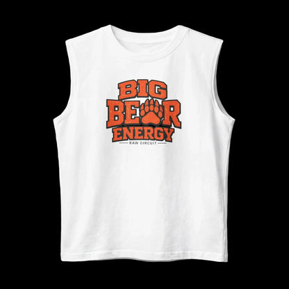 Vintage Big Bear Energy Retro Muscle Tank Top Raw Circuit